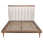 Jessika Walnut Wood Queen Bed