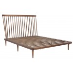 Jessika Walnut Wood Queen Bed