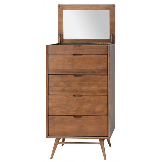 Case Walnut Wood Dresser Cabinet