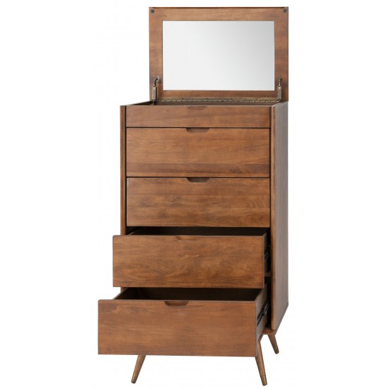 Case Walnut Wood Dresser Cabinet