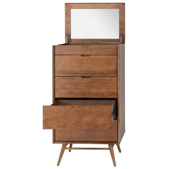 Case Walnut Wood Dresser Cabinet