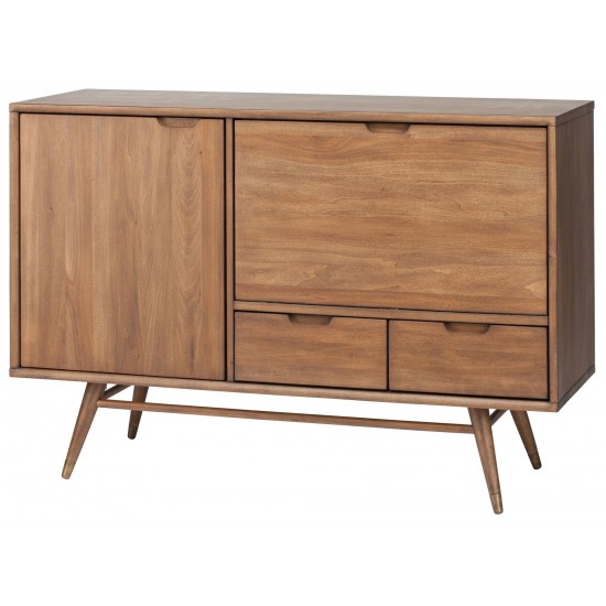 Janek Walnut Wood Media Unit Cabinet