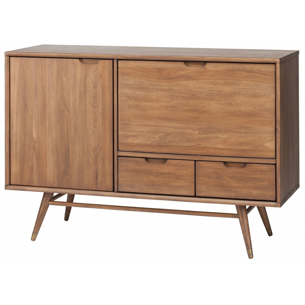 Janek Walnut Wood Media Unit Cabinet