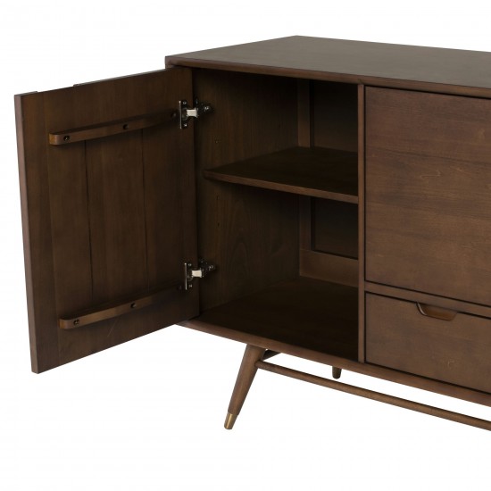 Janek Walnut Wood Media Unit Cabinet