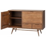 Janek Walnut Wood Media Unit Cabinet