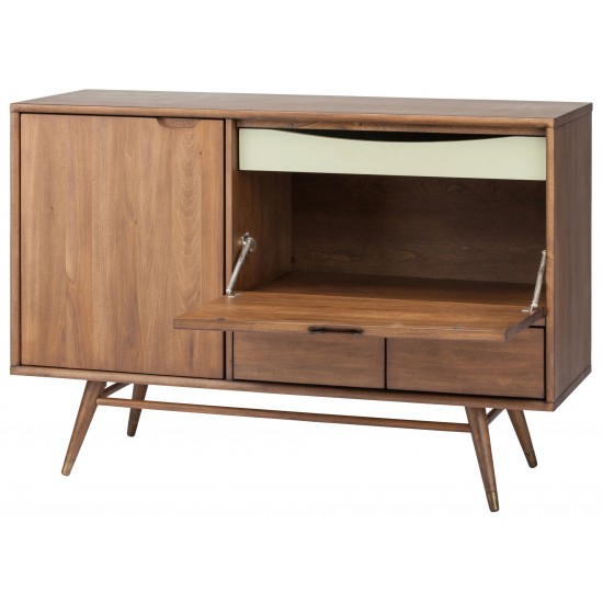 Janek Walnut Wood Media Unit Cabinet