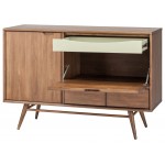 Janek Walnut Wood Media Unit Cabinet