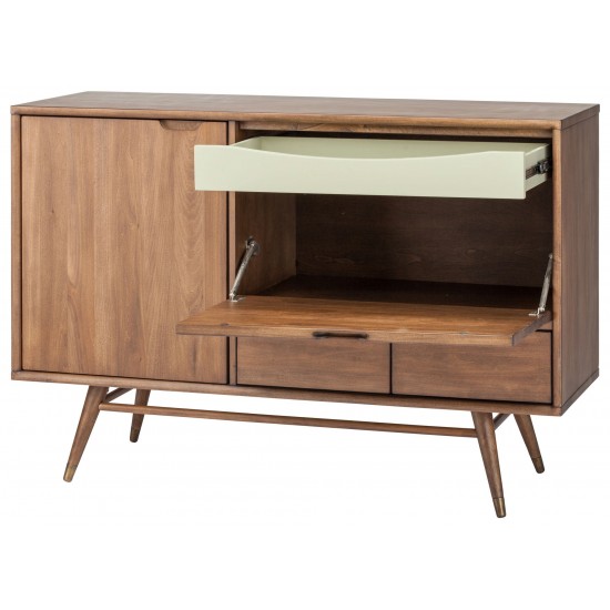 Janek Walnut Wood Media Unit Cabinet