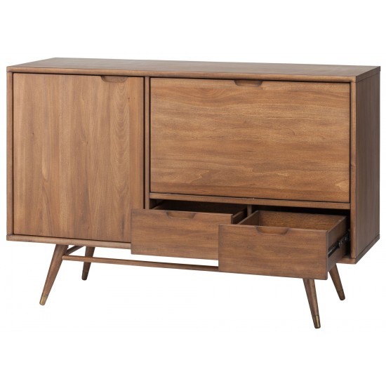 Janek Walnut Wood Media Unit Cabinet