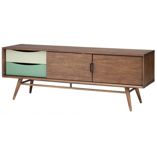 Maarten Walnut Wood Media Unit Cabinet