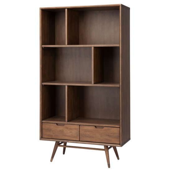 Baas Walnut Wood Bookcase Shelving, HGST119