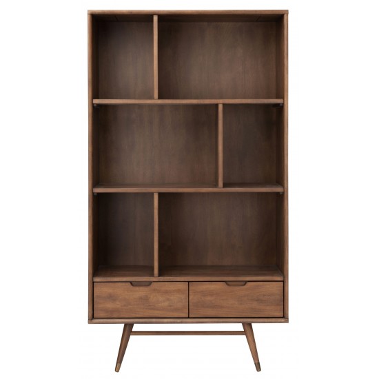 Baas Walnut Wood Bookcase Shelving, HGST119
