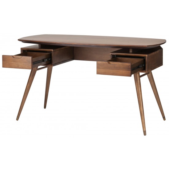 Carel Walnut Wood Desk