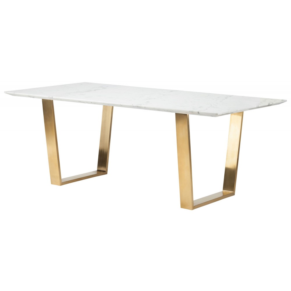 Catrine White Stone Dining Table, HGSX139 Catrine White Stone Dining Table, HGSX139