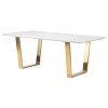 Catrine White Stone Dining Table, HGSX139