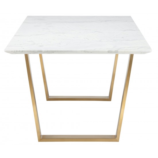 Catrine White Stone Dining Table, HGSX139