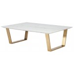 Catrine White Stone Coffee Table, HGSX140