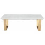 Catrine White Stone Coffee Table, HGSX140