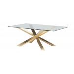 Couture Gold Metal Dining Table, HGSX148