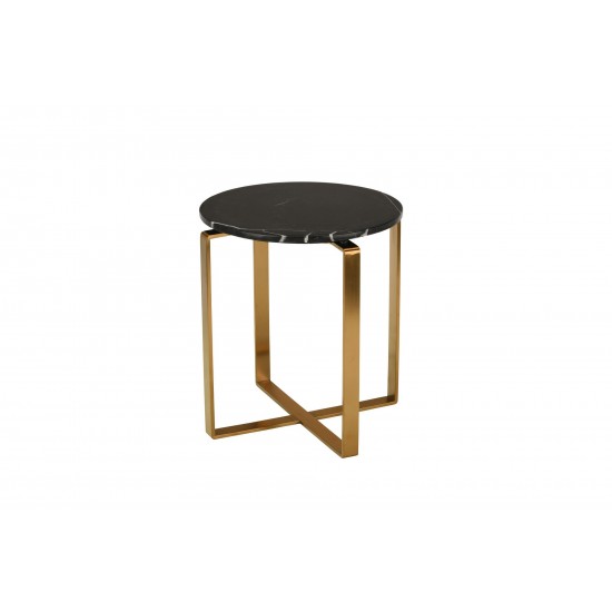 Rosa Black Stone Side Table