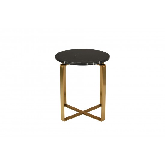 Rosa Black Stone Side Table