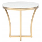 Aurora White Stone Side Table, HGSX152