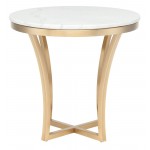 Aurora White Stone Side Table, HGSX152