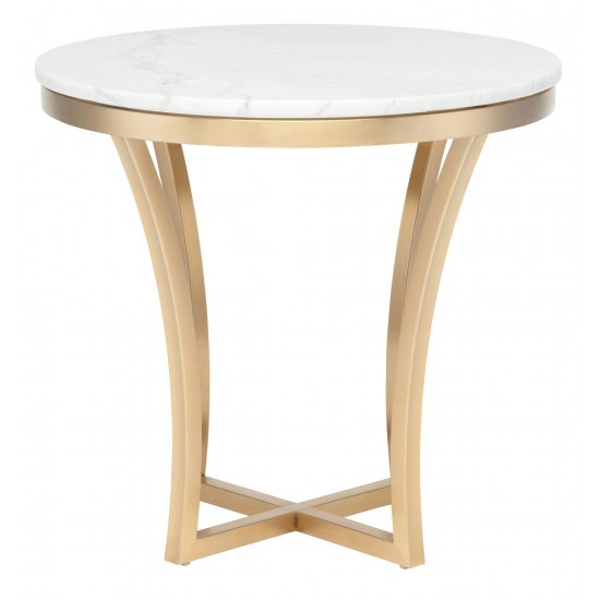 Aurora White Stone Side Table, HGSX152