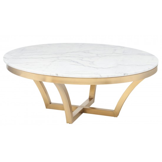 Aurora White Stone Coffee Table, HGSX153