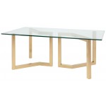 Paula Gold Metal Dining Table, HGSX170