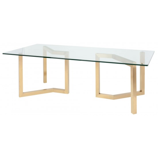 Paula Gold Metal Dining Table, HGSX172