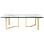 Paula Gold Metal Dining Table, HGSX172