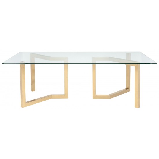 Paula Gold Metal Dining Table, HGSX172