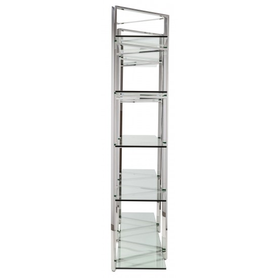 Elton Silver Metal Display Shelving