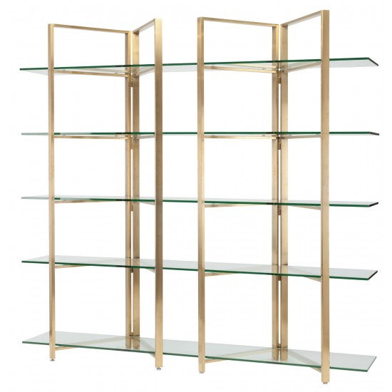 Elton Gold Metal Display Shelving