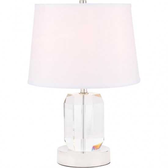 Elegant Decor Wendolyn 1 Light Polished Nickel Table Lamp