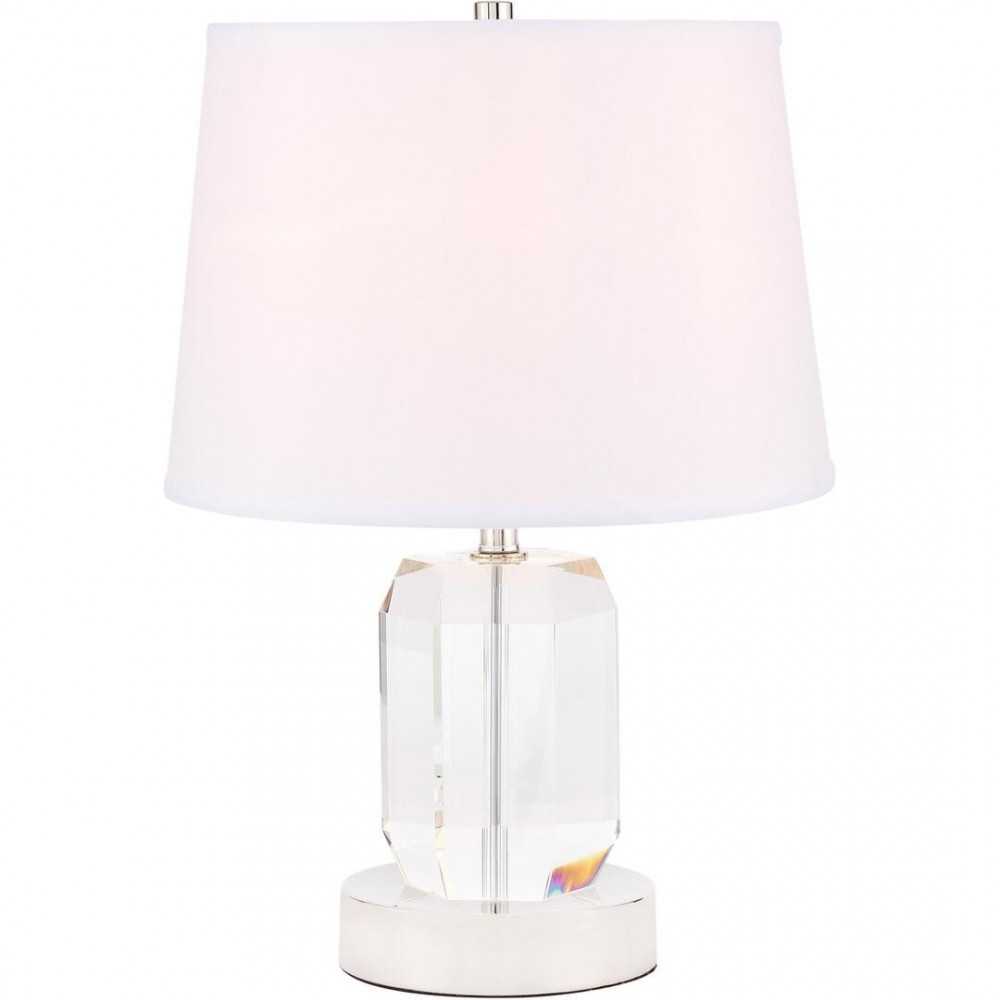 Elegant Decor Wendolyn 1 Light Polished Nickel Table Lamp