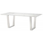 Catrine White Stone Dining Table, HGSX192