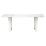 Catrine White Stone Dining Table, HGSX192
