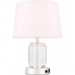 Elegant Decor Wendolyn 1 Light Polished Nickel Table Lamp