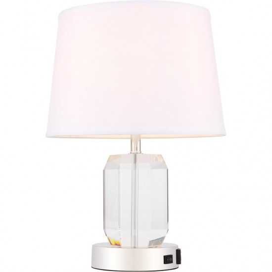 Elegant Decor Wendolyn 1 Light Polished Nickel Table Lamp