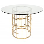 Oval Tiffany Gold Melamine Dining Table