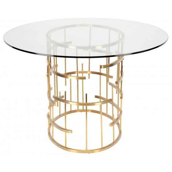 Oval Tiffany Gold Melamine Dining Table