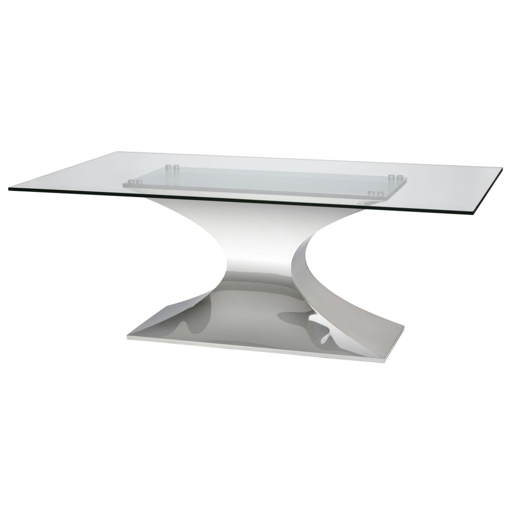 Praetorian Silver Metal Dining Table, HGSX222