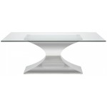 Praetorian Silver Metal Dining Table, HGSX222