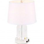 Elegant Decor Wendolyn 1 Light Polished Nickel Table Lamp