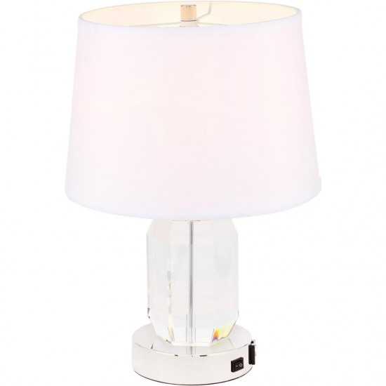 Elegant Decor Wendolyn 1 Light Polished Nickel Table Lamp