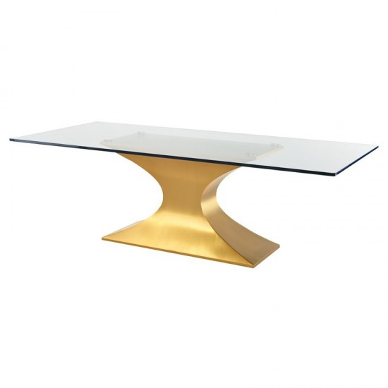 Praetorian Gold Metal Dining Table, HGSX224