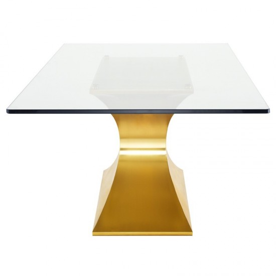 Praetorian Gold Metal Dining Table, HGSX224