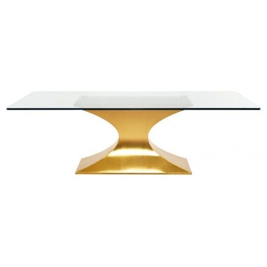 Praetorian Gold Metal Dining Table, HGSX224